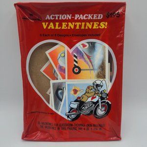 Vintage Hallmark Valentine Classroom Pack NOS Action Packed Ephemera